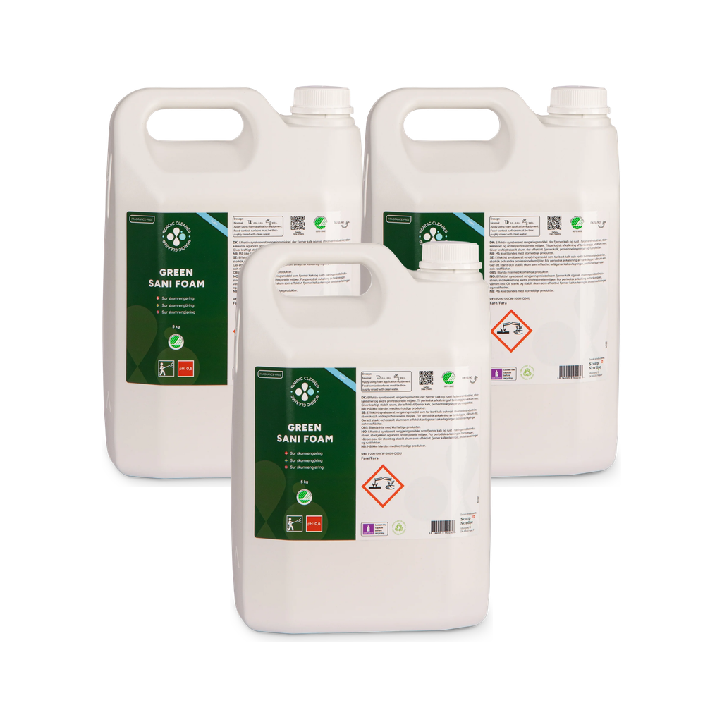 Green Sani Foam - Sur Skumrengøring 3x5 kg
